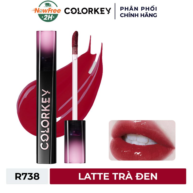 Son Môi Colorkey Gương Bóng R738 Latte Trà Đen 2.5g