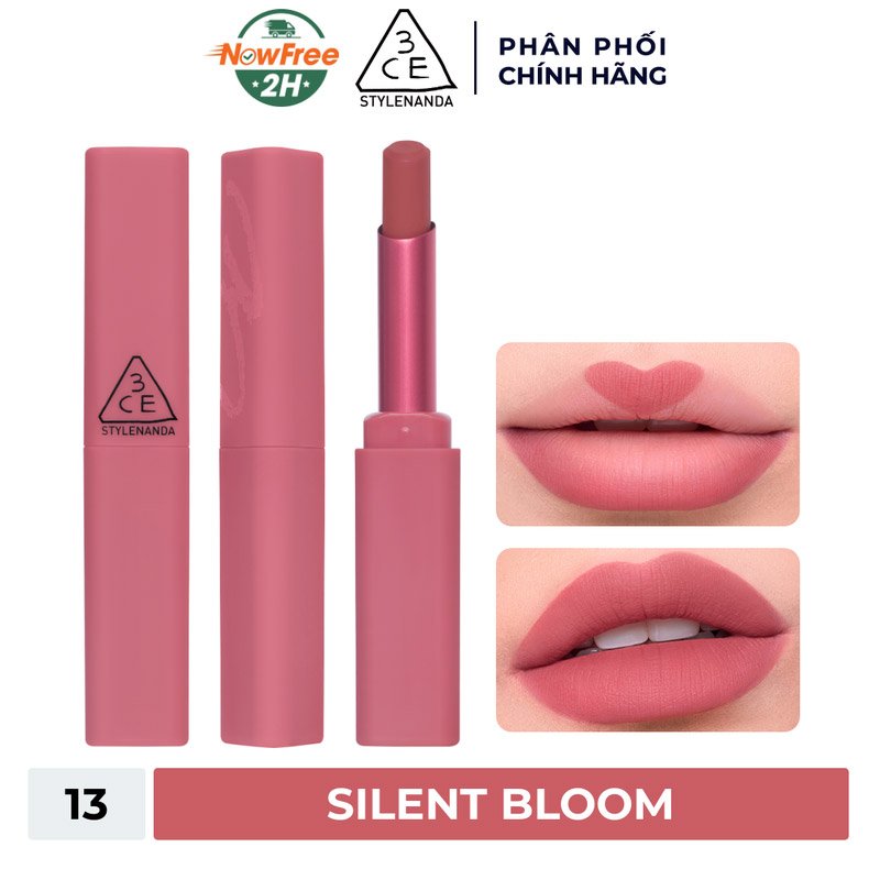 Son Sáp 3CE Mịn Lì Màu 13 Silent Bloom 2g