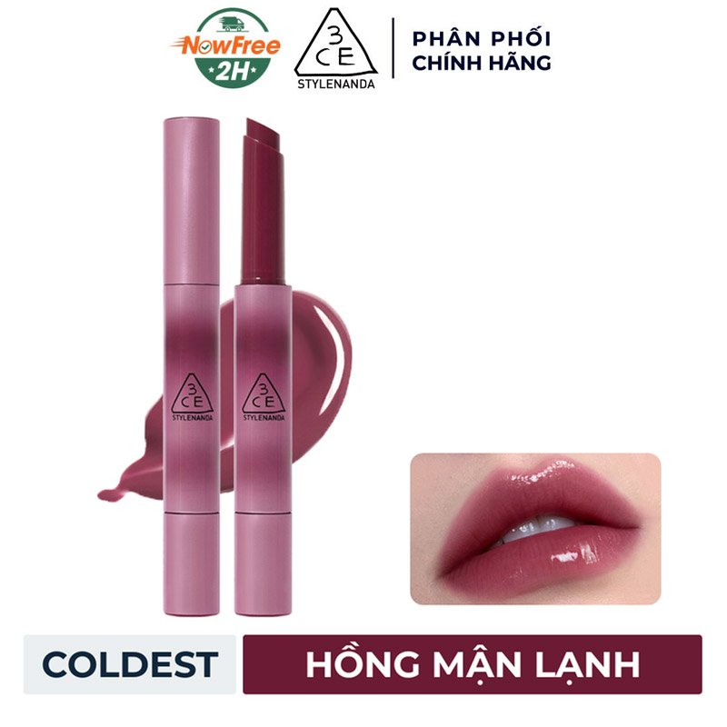 Son Thỏi 3CE Căng Bóng Coldest - Hồng Mận Lạnh 1.7g