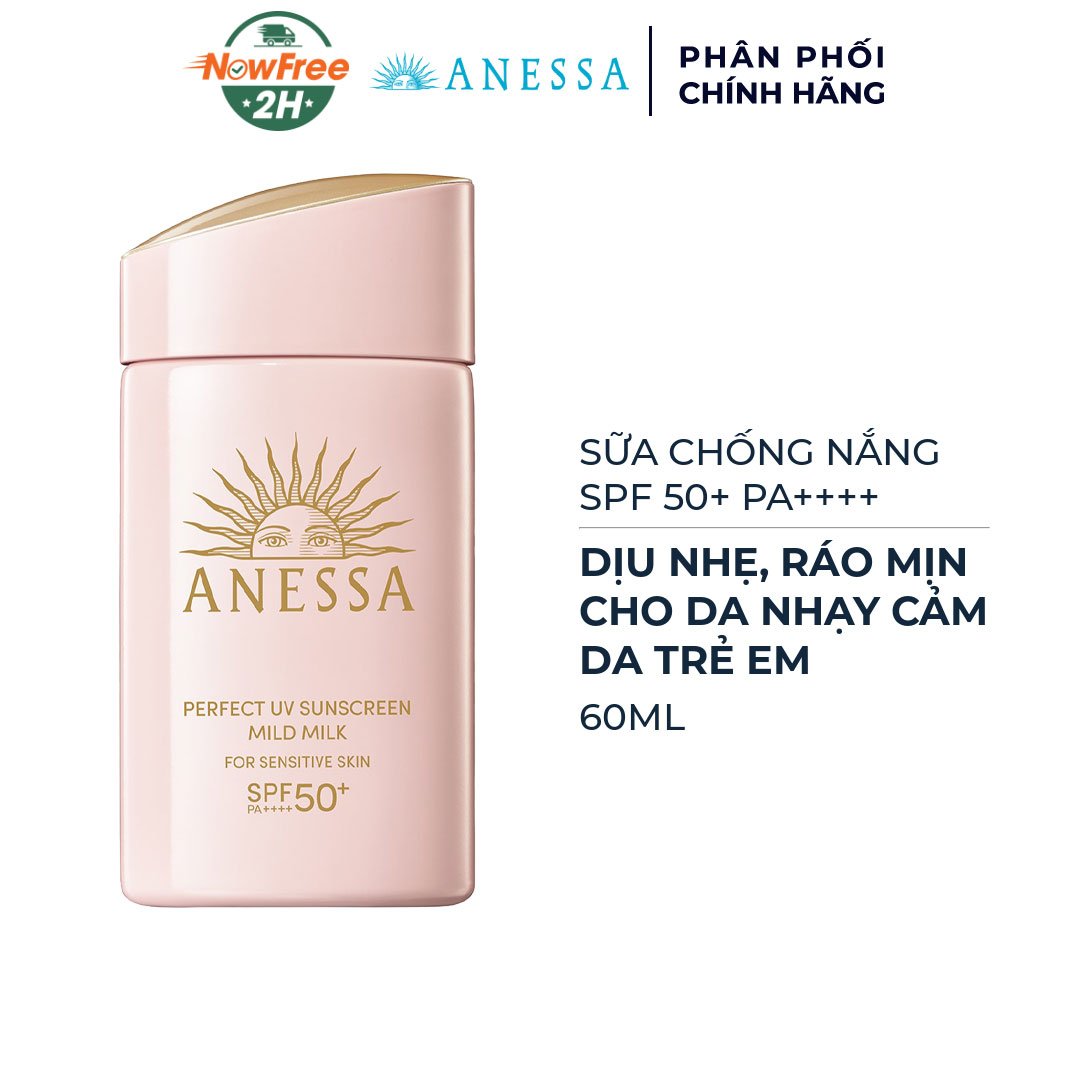 Sữa Chống Nắng Anessa Cho Da Nhạy Cảm & Trẻ Em 60ml (Mới)