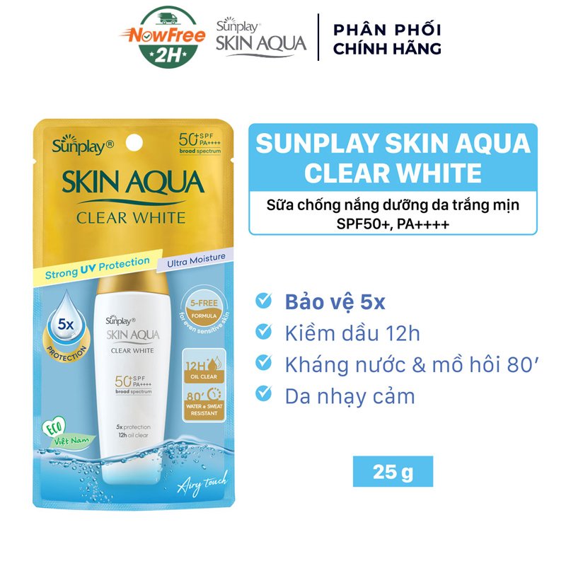 Sữa Chống Nắng Sunplay Skin Aqua Dưỡng Da Sáng Mịn 25g
