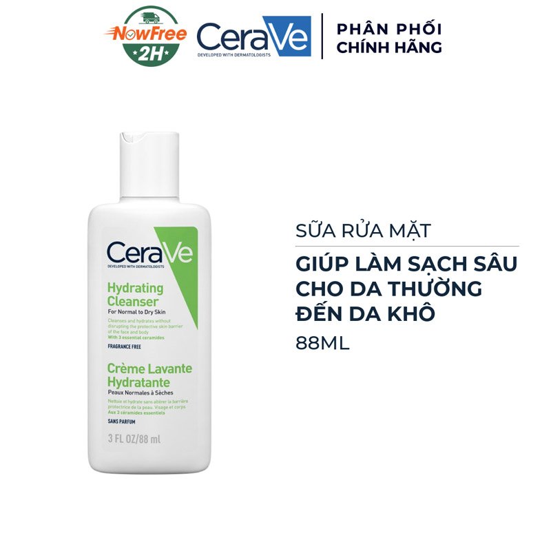 Sữa Rửa Mặt CeraVe Cho Da Thường Đến Khô 88ml