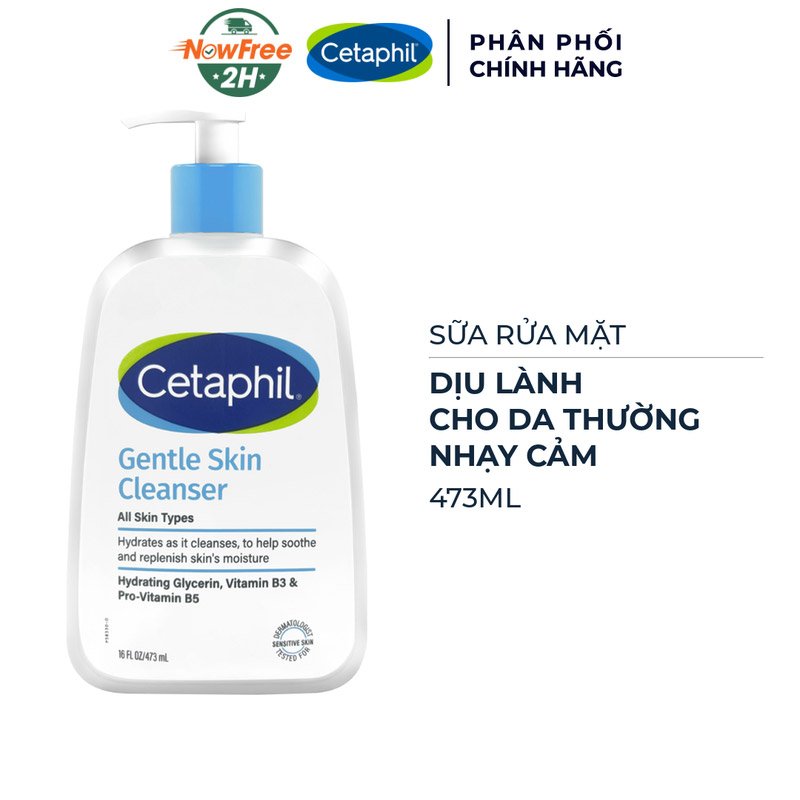 Sữa Rửa Mặt Cetaphil Dịu Lành Cho Da Nhạy Cảm 473ml (Mới)