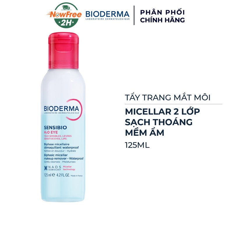 Tẩy Trang Mắt Môi Bioderma Sạch Thoáng & Mềm Ẩm 125ml