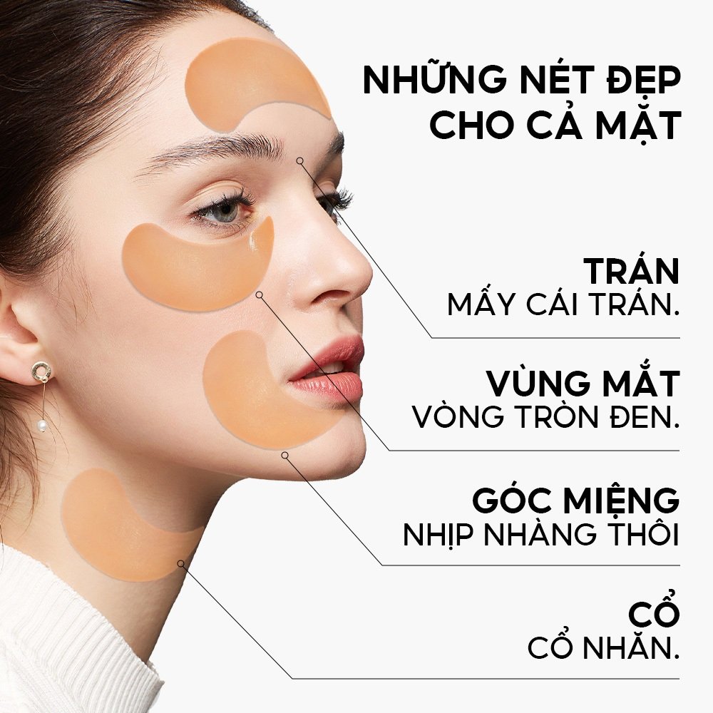 Mặt Nạ Mắt Lanbena Vitamin C Dưỡng Sáng, Mờ Quầng Thâm 2 Miếng