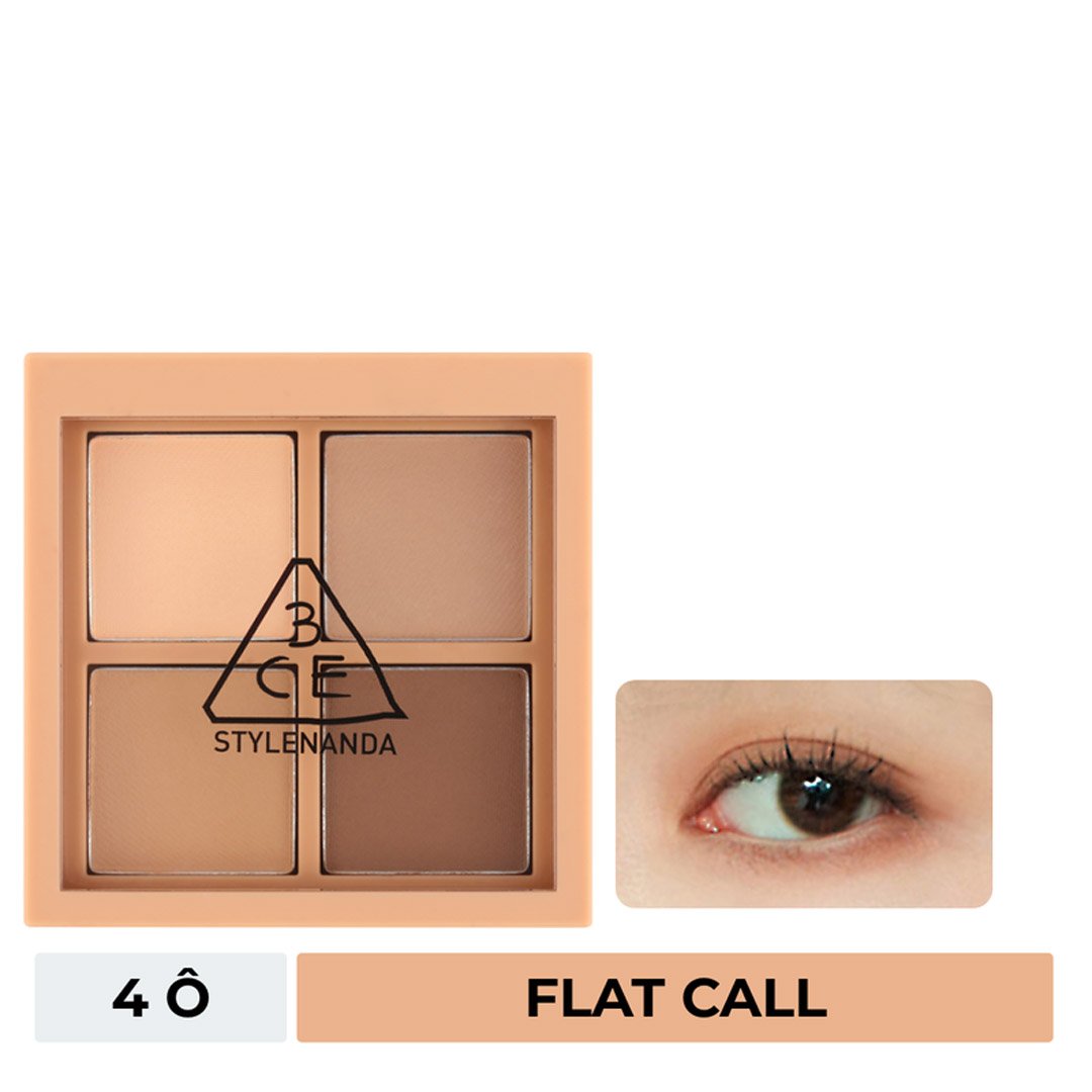 Bảng Phấn Mắt 3CE Mini 4 Ô - Flat Call 3.2g