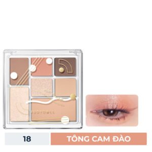 Bảng Phấn Mắt Judydoll 7 Màu - 18 Tông Cam Đào 8.5g
