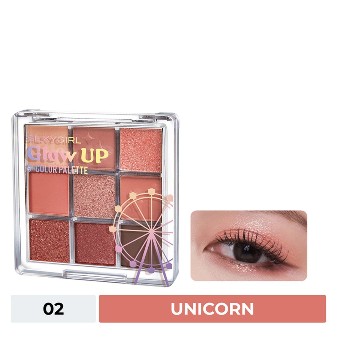 Bảng Phấn Mắt Silkygirl 9 Ô Màu 02 Unicorn 7.2g