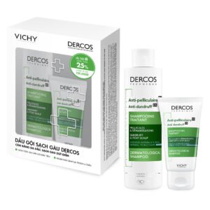 Bộ Dầu Gội Vichy Giảm Gàu Cho Da Đầu Dầu, Ngứa 200ml+50ml