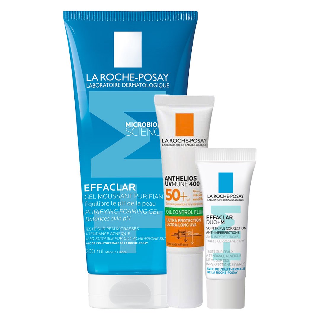 Bộ La Roche-Posay Chăm Sóc Da Dầu, Mụn 3 Món