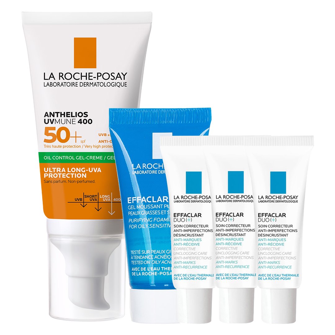 Bộ La Roche-Posay Chống Nắng, Giảm Mụn, Ngừa Vết Thâm 5 Món