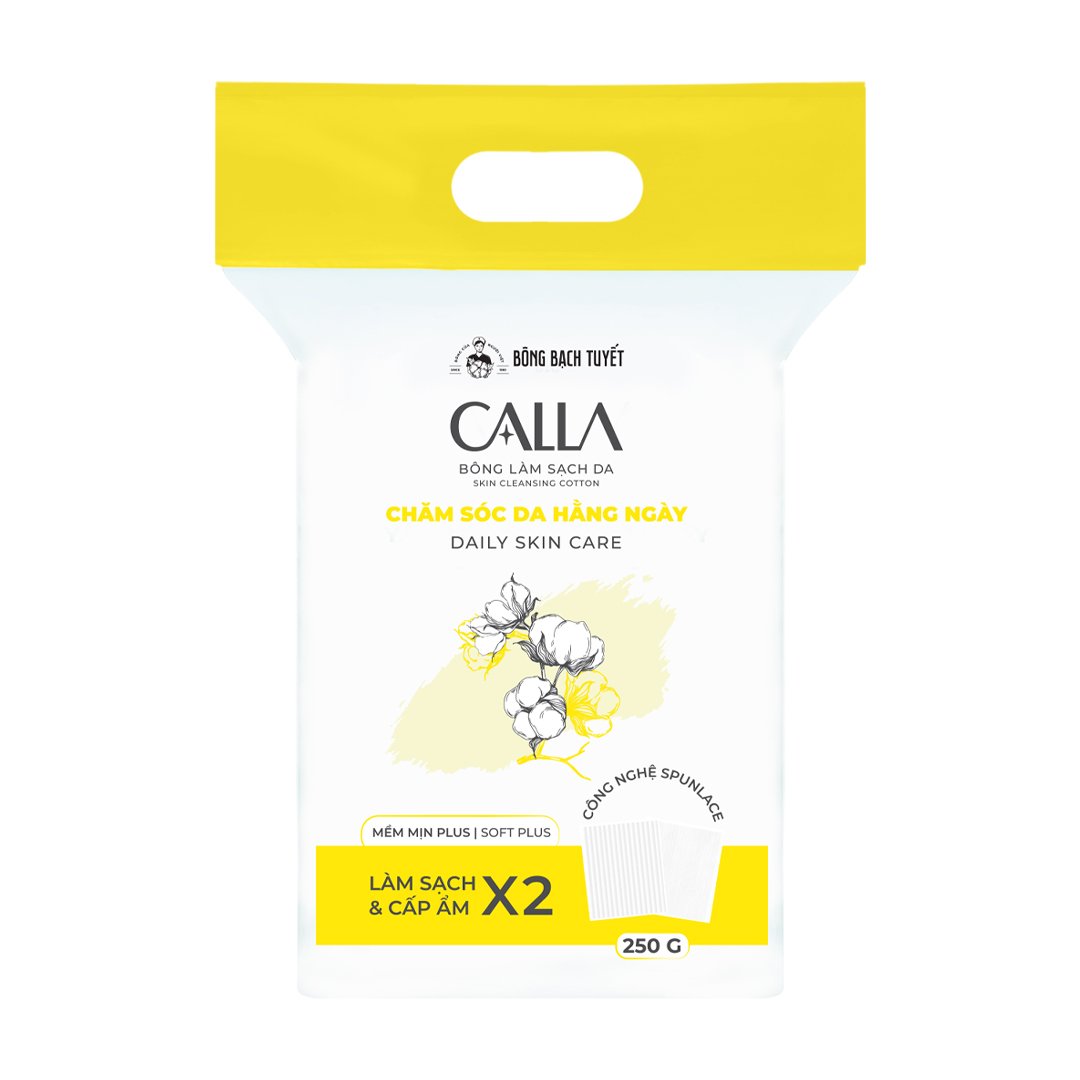 Bông Tẩy Trang Bông Bạch Tuyết Calla Mềm Mịn Túi 250g