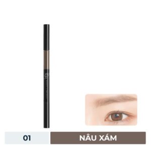 Chì Kẻ Mày B.O.M 3in1 #01 Gray Brown - Nâu Xám
