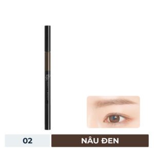 Chì Kẻ Mày B.O.M 3in1 #02 Dark Brown - Nâu Đen