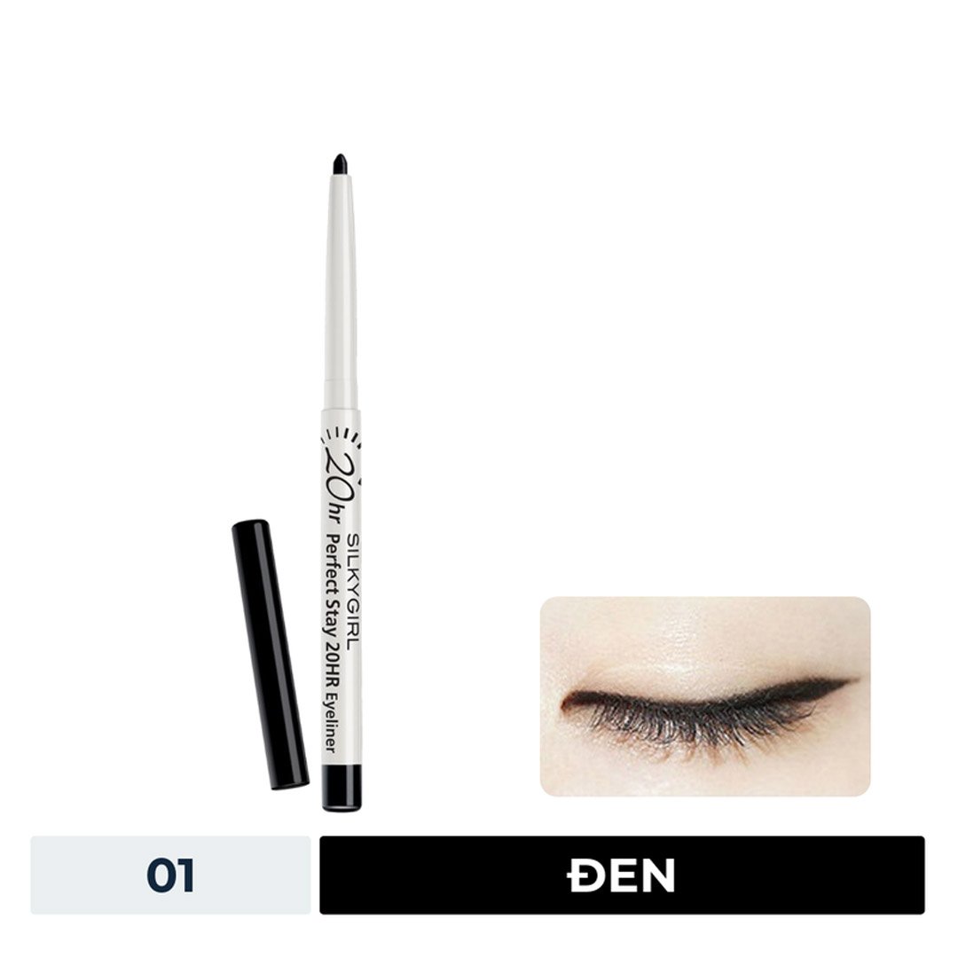 Chì Kẻ Viền Mắt Silkygirl Màu Đen 01 Blackest Black
