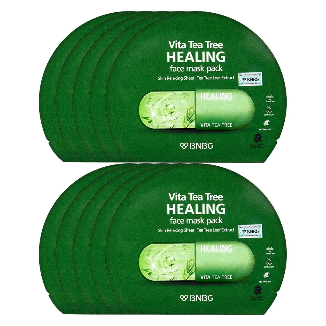 Combo 10 Mặt Nạ BNBG Tràm Trà Thải Độc Da, Giảm Mụn 30ml