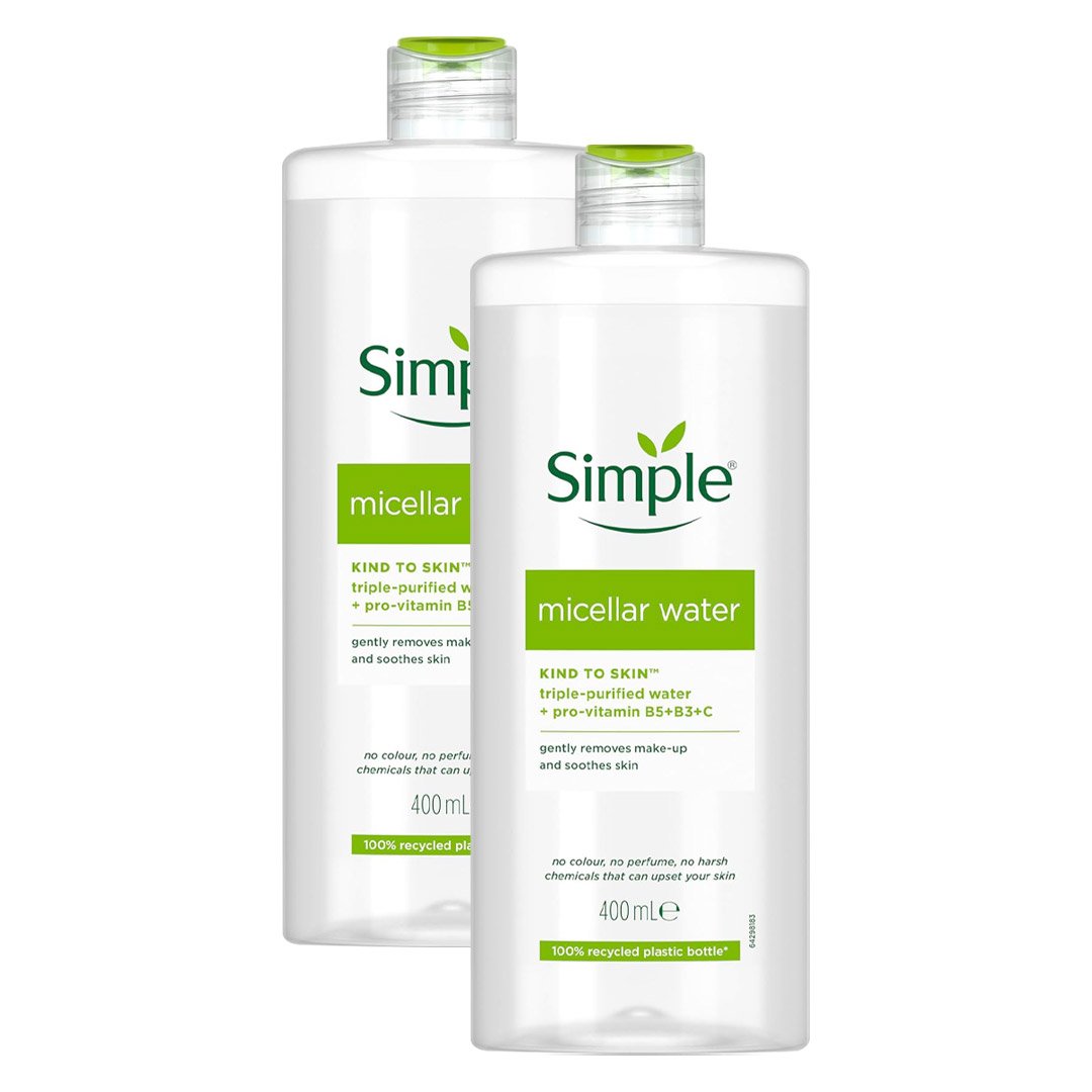 Combo 2 Nước Tẩy Trang Simple Làm Sạch Trang Điểm Vượt Trội 400ml