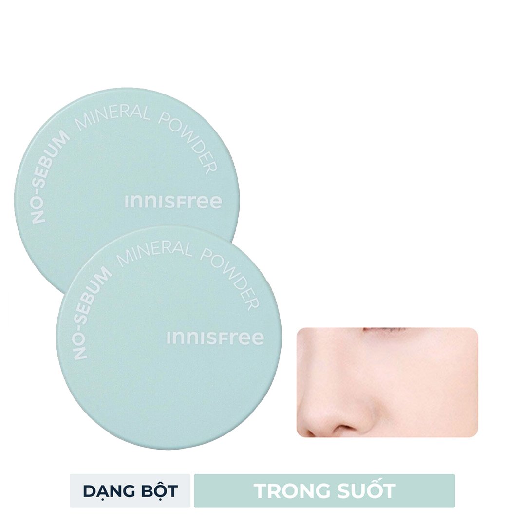 Combo 2 Phấn Phủ innisfree Kiềm Dầu Dạng Bột Khoáng 5g (Mới)