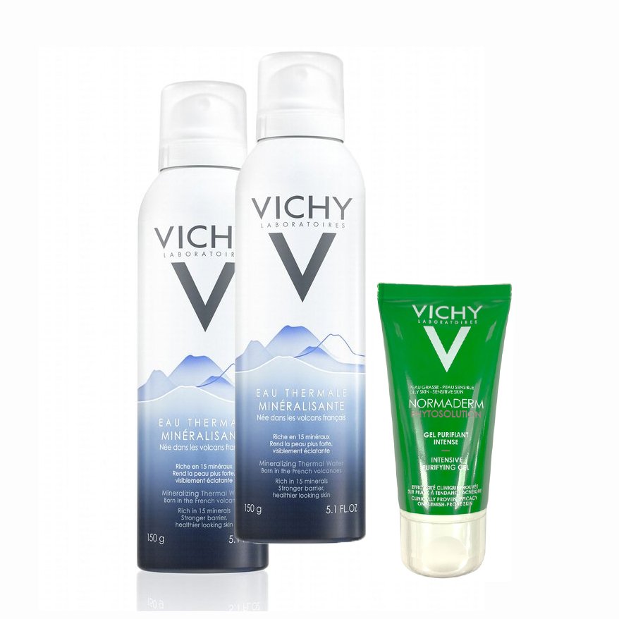 Bộ Sản Phẩm Vichy 02 Cấp Ẩm & Làm Sạch Da 3 Món