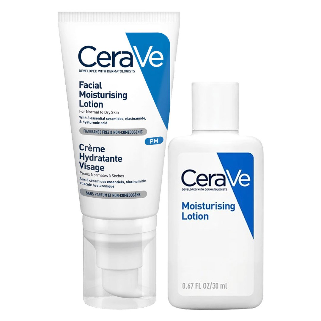 Combo CeraVe Sữa Dưỡng Ẩm Ban Đêm 52ml + Sữa Dưỡng Ẩm Da Khô 30ml