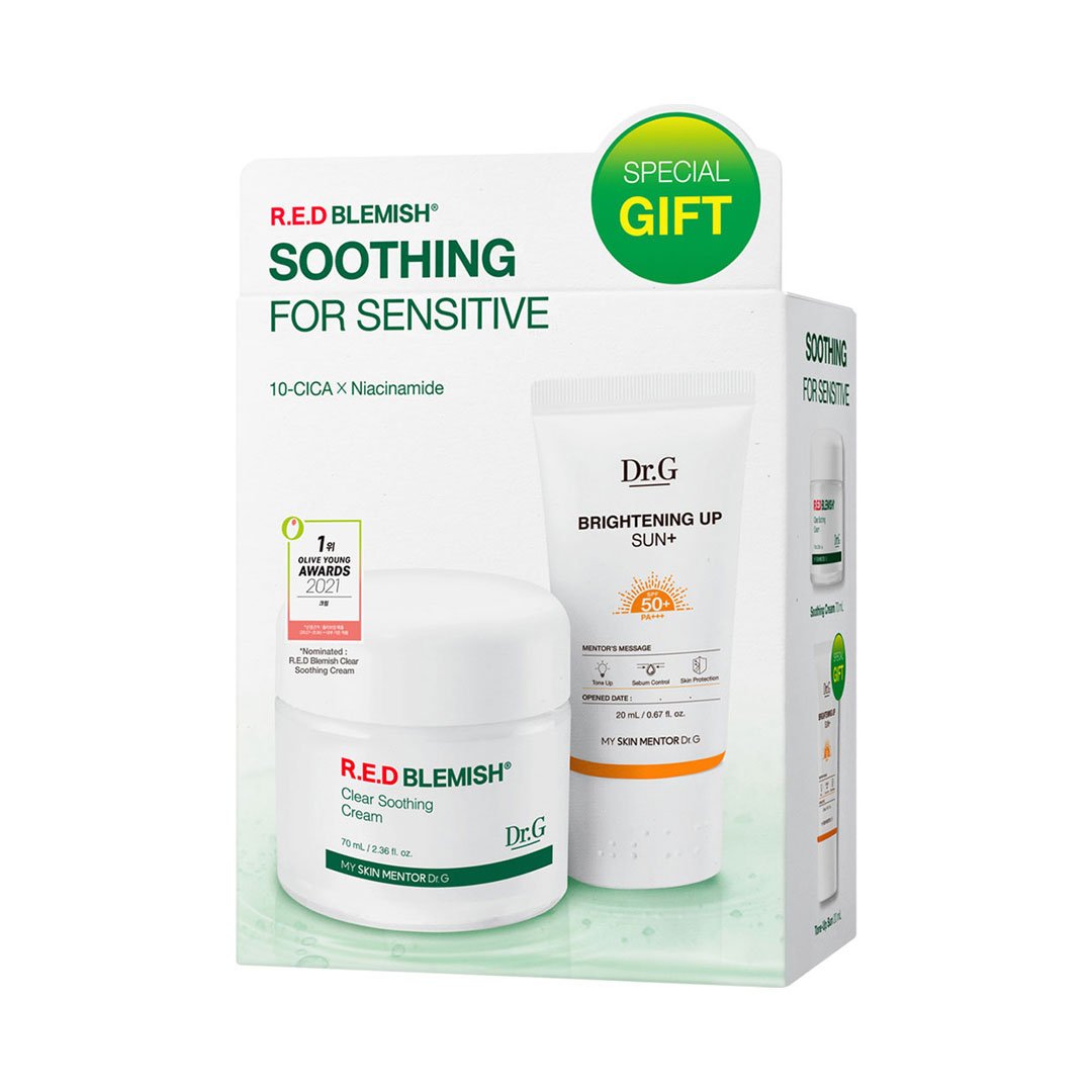 Combo Dr.G Kem Dưỡng Cấp Ẩm, Phục Hồi 70ml & Kem Chống Nắng Sáng Da 20ml