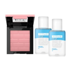 Combo Maybelline Phấn Má Hồng Mịn Lì 40 Proud Hồng Baby 4.5g + 2 Nước Tẩy Trang Mắt Môi 40ml