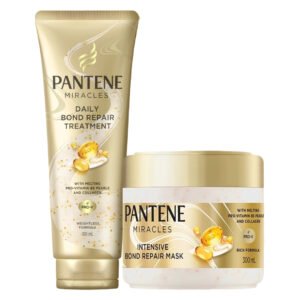 Combo Pantene Kem Xả Serum 180ml + Mặt Nạ Ủ Tóc 300ml Miracles Phục Hồi Liên Kết Tóc