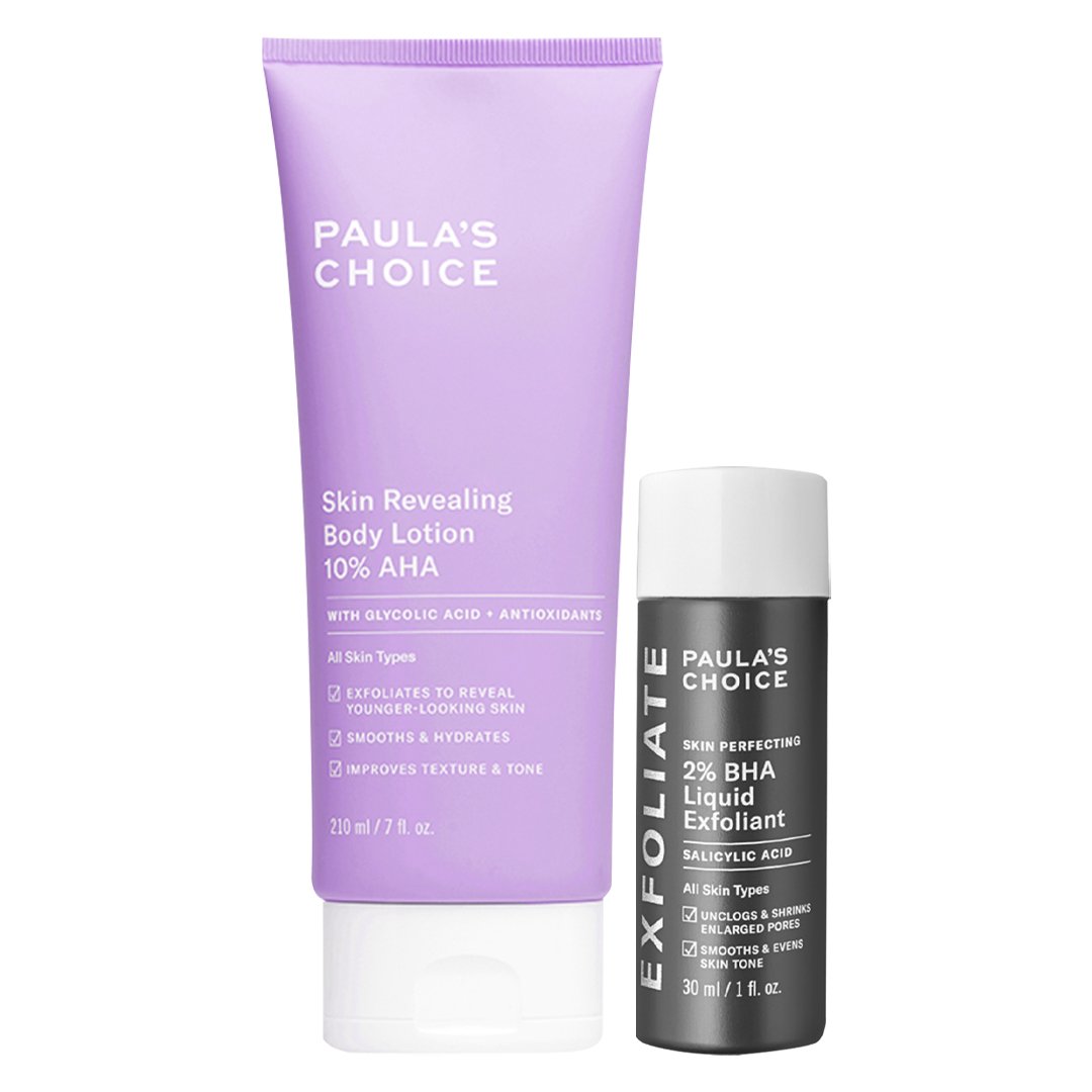 Combo Paula’s Choice Kem Dưỡng Thể 10% AHA Làm Sáng Da 210ml + Dung Dịch Tẩy Da Chết 2% BHA 30ml