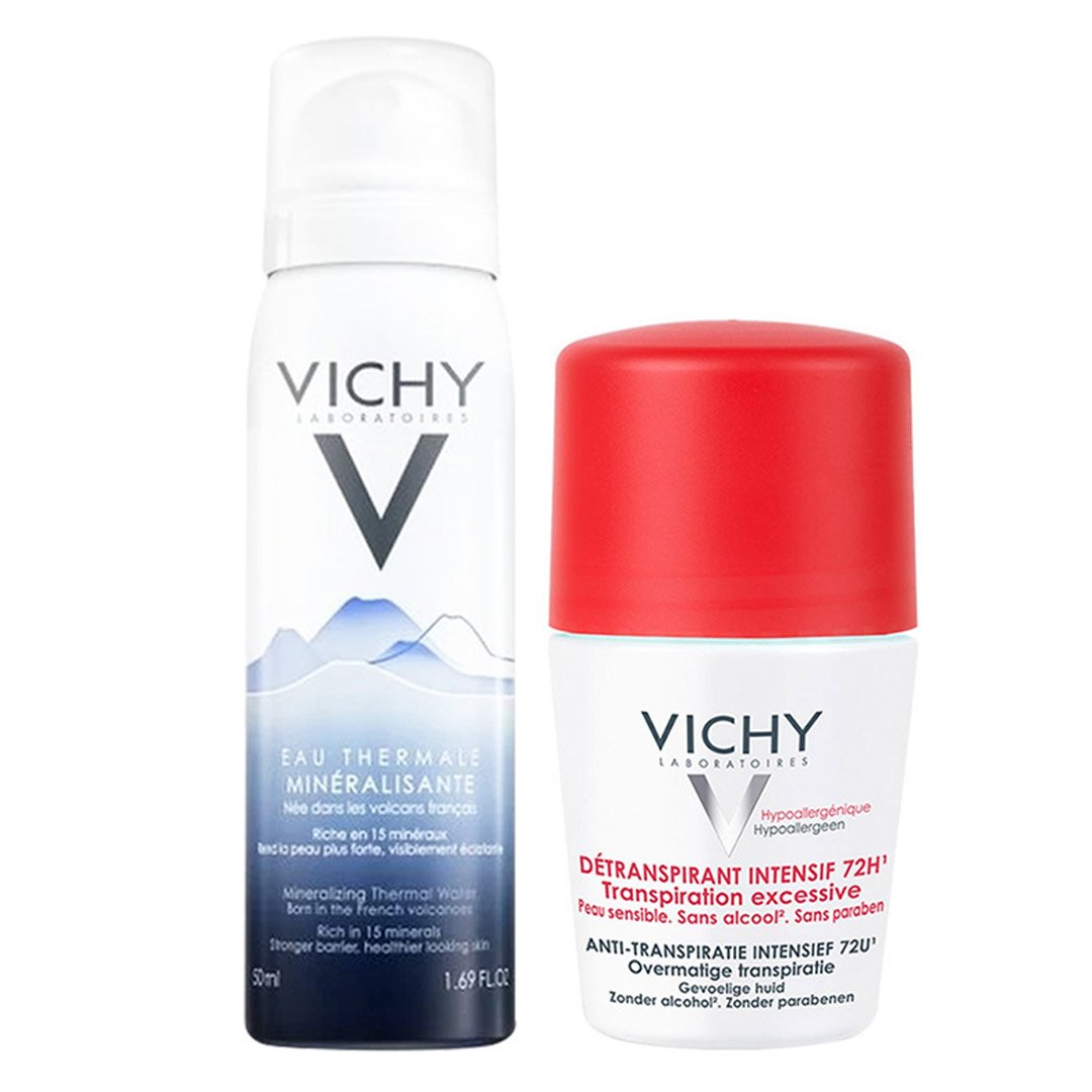 Combo Vichy Lăn Khử Mùi 50ml + Xịt Khoáng Dưỡng Da 50ml