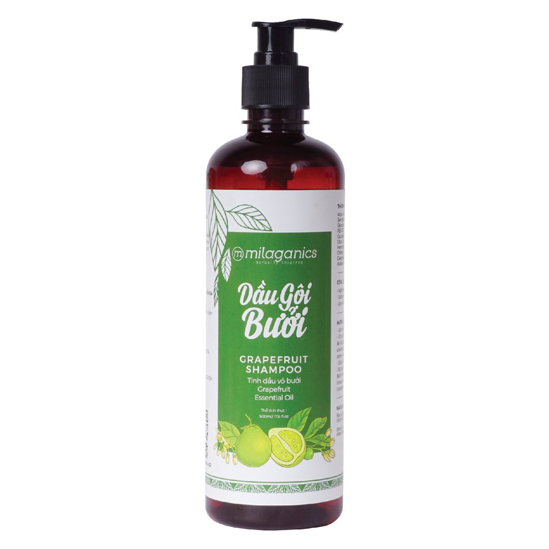 Dầu Gội Milaganics Tinh Dầu Bưởi Kích Thích Mọc Tóc 500ml