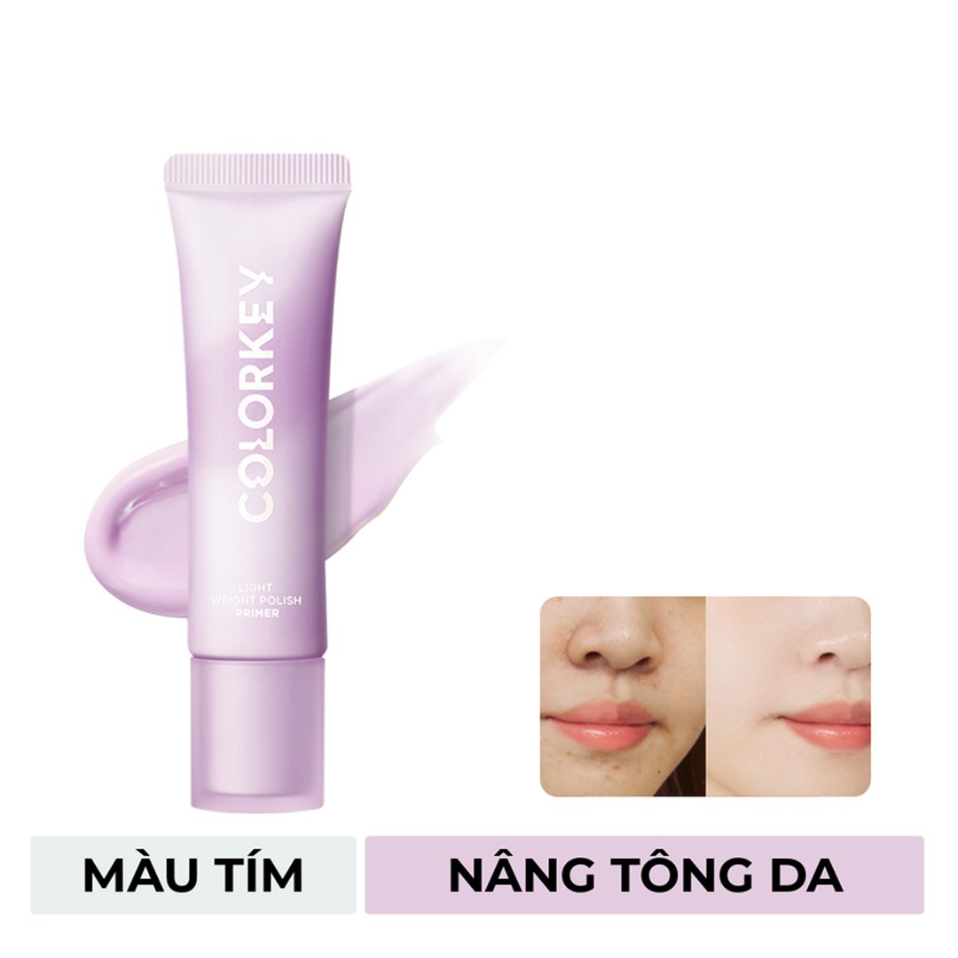 Kem Lót Colorkey Nâng Tông Da Màu Tím 01 30g