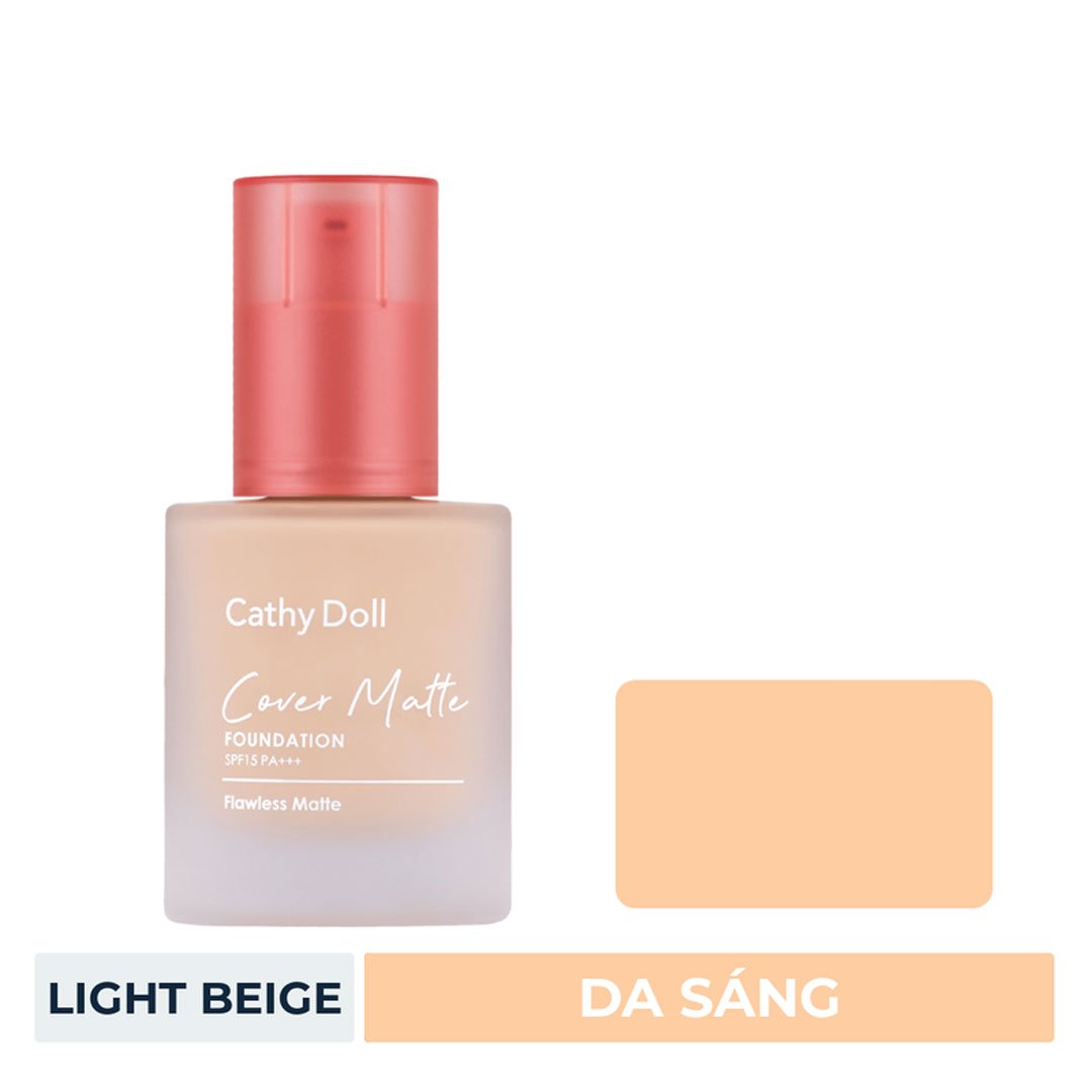 Kem Nền Cathy Doll Mịn Lì 02 Light Beige - Da Sáng 30g