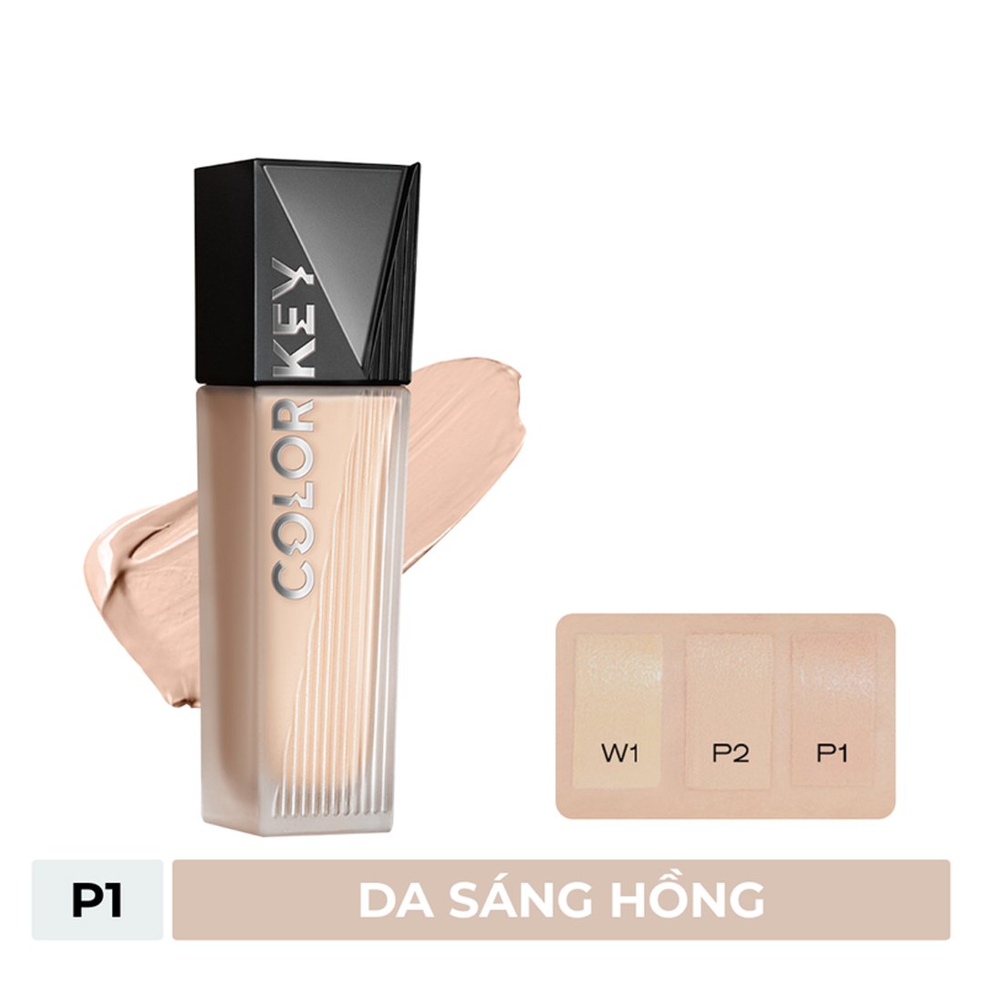 Kem Nền Colorkey Kiềm Dầu Màu P1 Da Sáng Hồng 30g
