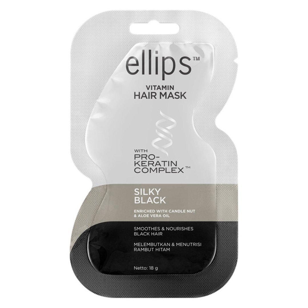Kem Ủ Tóc Ellips Keratin Dưỡng Tóc Đen Mượt 18g