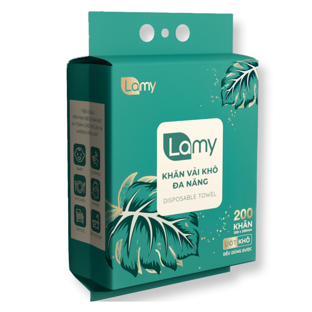 Khăn Vải Khô EcoWipes Lamy Đa Năng Dạng Túi Rút 200 Tờ