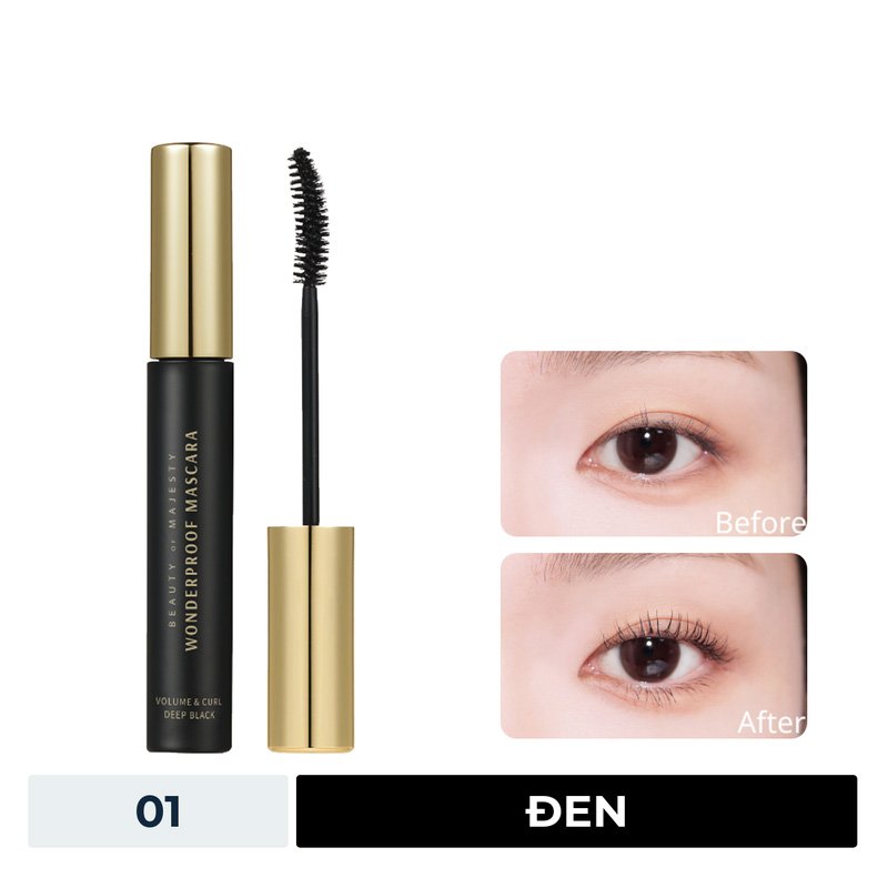 Mascara B.O.M Làm Dày & Cong Mi 01 Màu Đen 8g