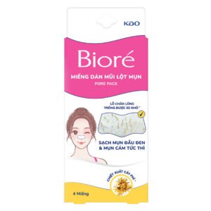 Miếng Dán Mũi Lột Mụn Bioré Chiết Xuất Cây Phỉ (4 Miếng)