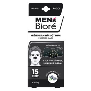 Miếng Dán Mũi Lột Mụn Bioré Than Hoạt Tính Cho Nam (4 Miếng)