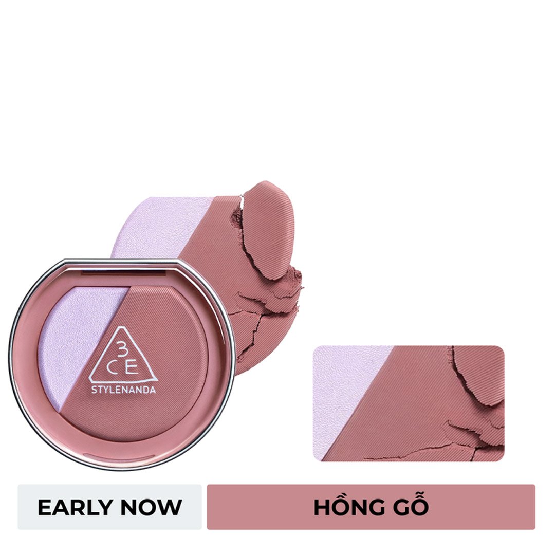 Phấn Má Hồng Bắt Sáng 3CE Early Now - Hồng Gỗ 9g