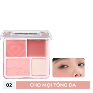 Phấn Má Hồng & Bắt Sáng Judydoll 4 Màu - 02 Mọi Tông Da 9g