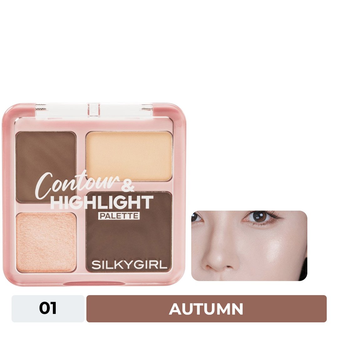 Phấn Tạo Khối & Bắt Sáng Silkygirl 4 Ô - 01 Autumn 8.3g