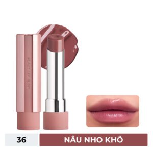 Son Bóng 3CE Dưỡng Ẩm 36 Double Grape - Nâu Nho Khô 5g