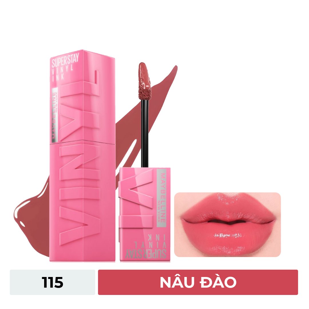 Son Bóng Maybelline 115 Peppy – Nâu Đào 4.2ml