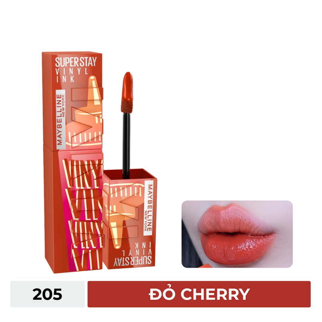Son Bóng Maybelline 205 Sriracha - Đỏ Cherry 4.2ml