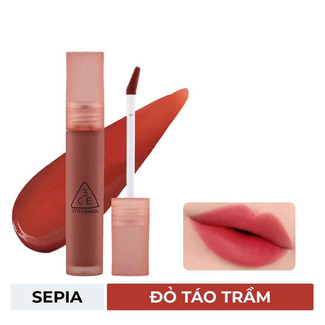 Son Kem Lì 3CE Sepia - Đỏ Táo Trầm 4.6g