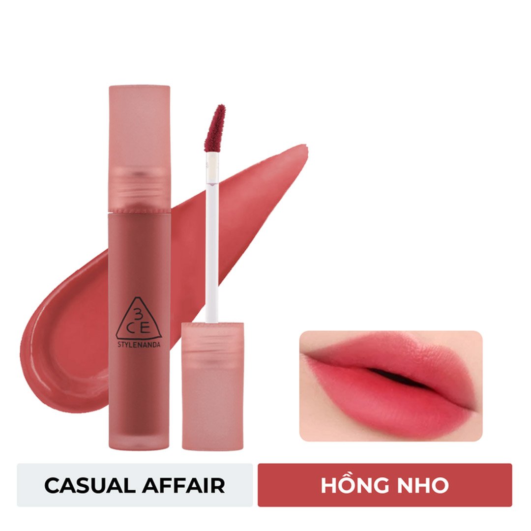 Son Kem Lì 3CE Casual Affair - Hồng Nho 4.6g
