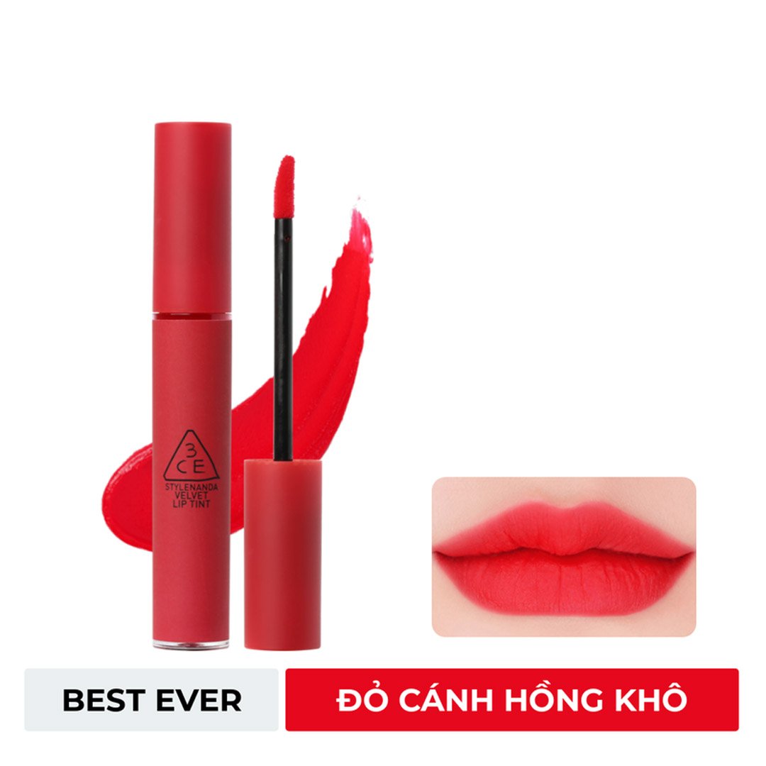 Son Kem Lì 3ce Mịn Như Nhung Best Ever - Đỏ Cánh Hồng Khô 4g