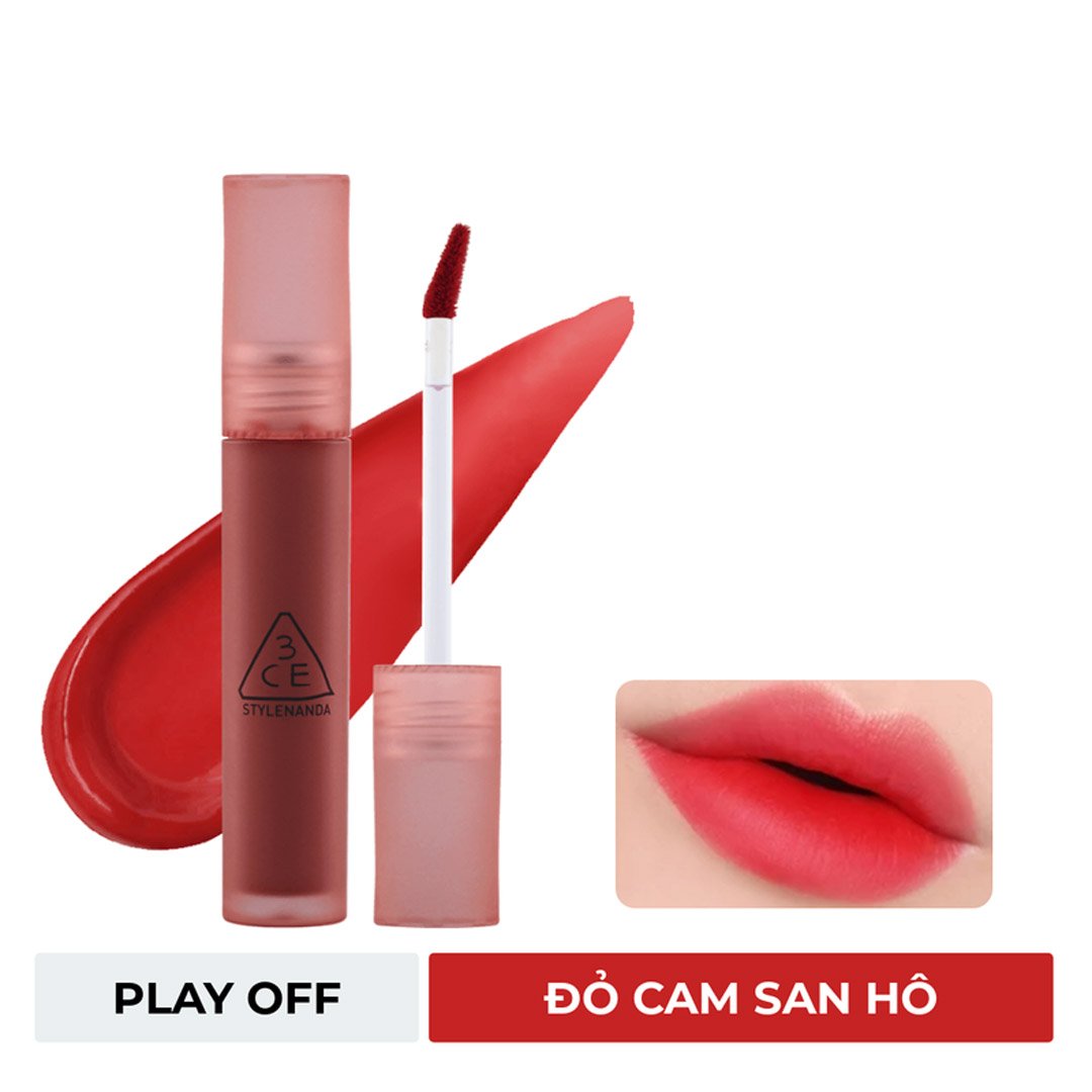 Son Kem Lì 3CE Play Off - Đỏ Cam San Hô 4.6g