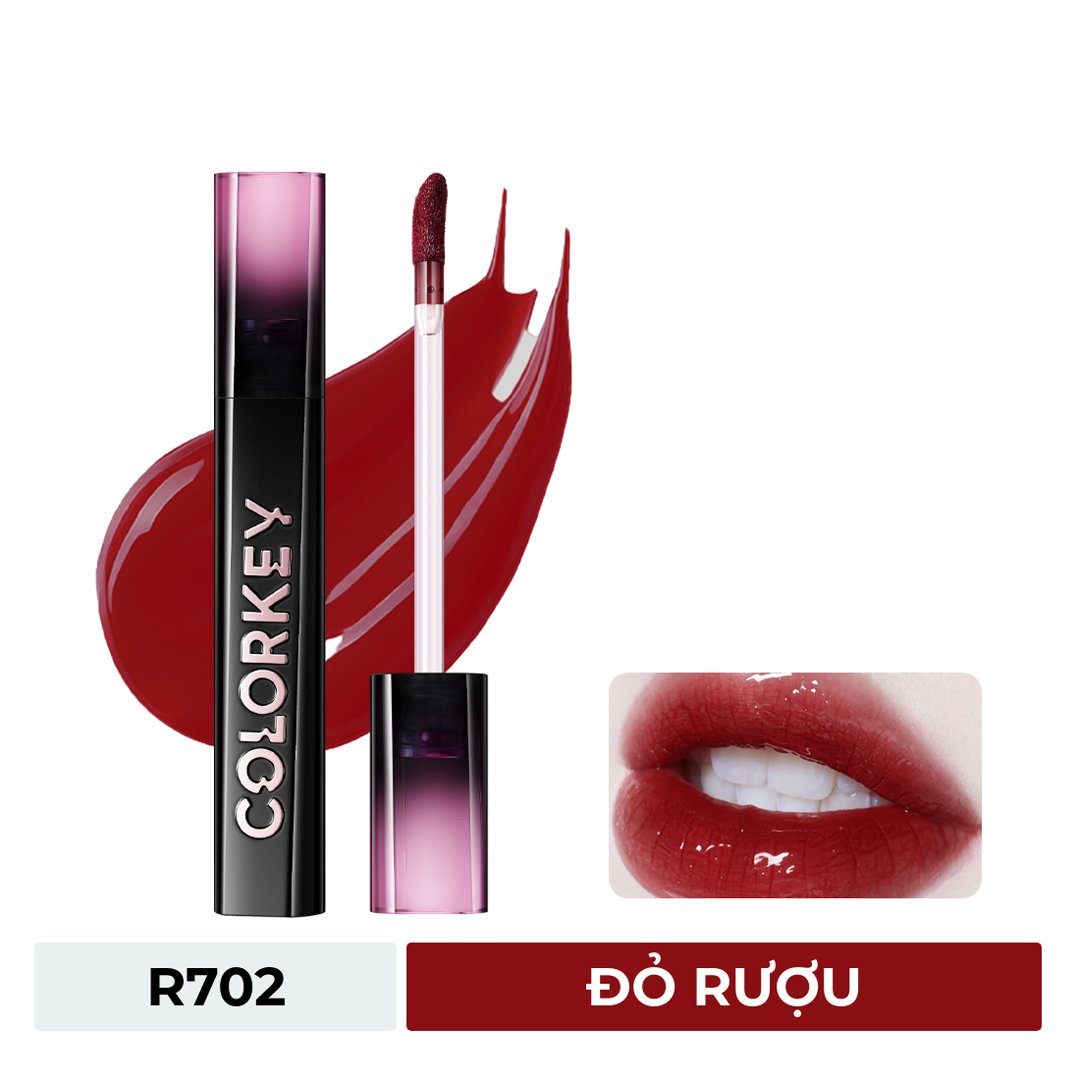 Son Môi Colorkey Gương Bóng R702 Đỏ Rượu 2.5g