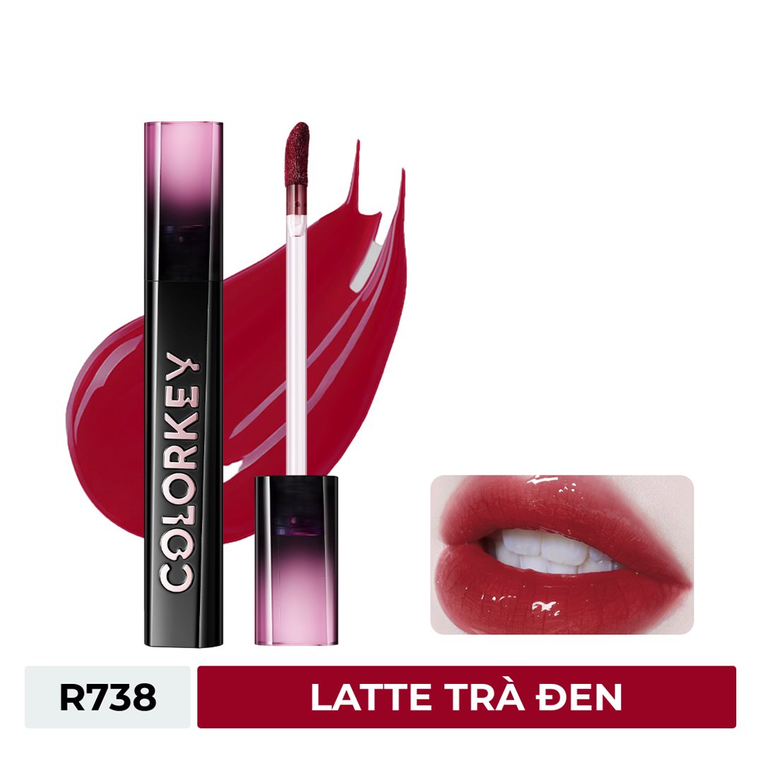Son Môi Colorkey Gương Bóng R738 Latte Trà Đen 2.5g